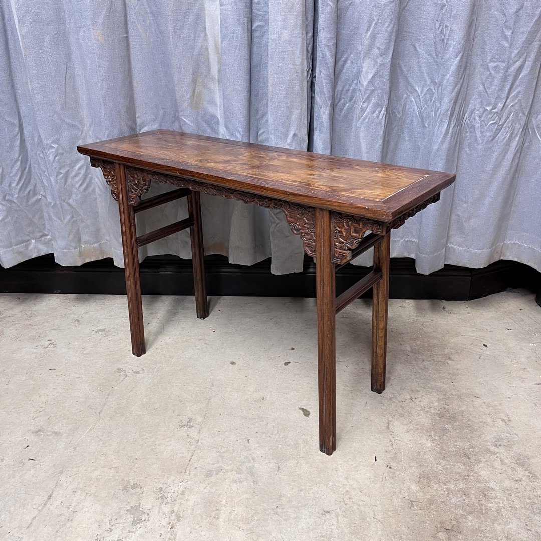 Qing Dynasty Huanghuali wood cloud pattern strips smooth Tables