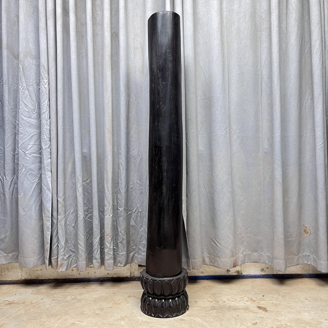 Qing Dynasty Red Sandalwood hand-carved smooth polished pillars