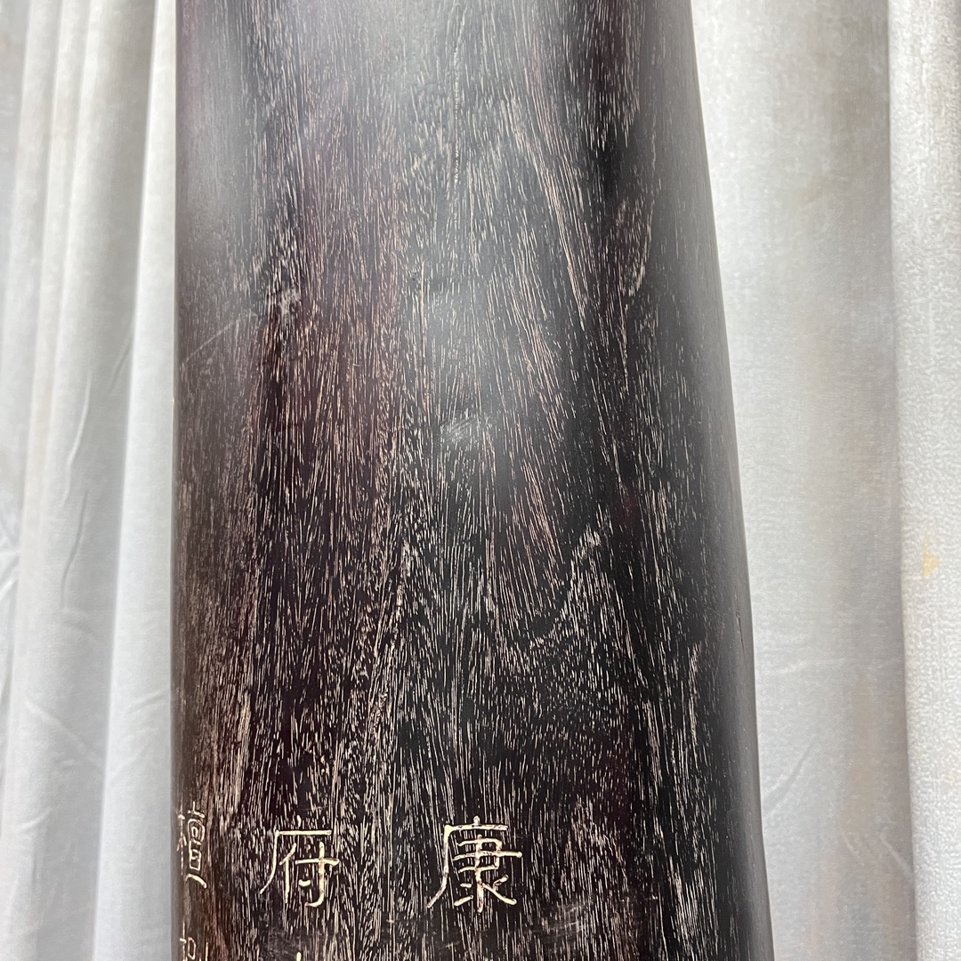 Qing Dynasty Red Sandalwood hand-carved smooth polished pillars