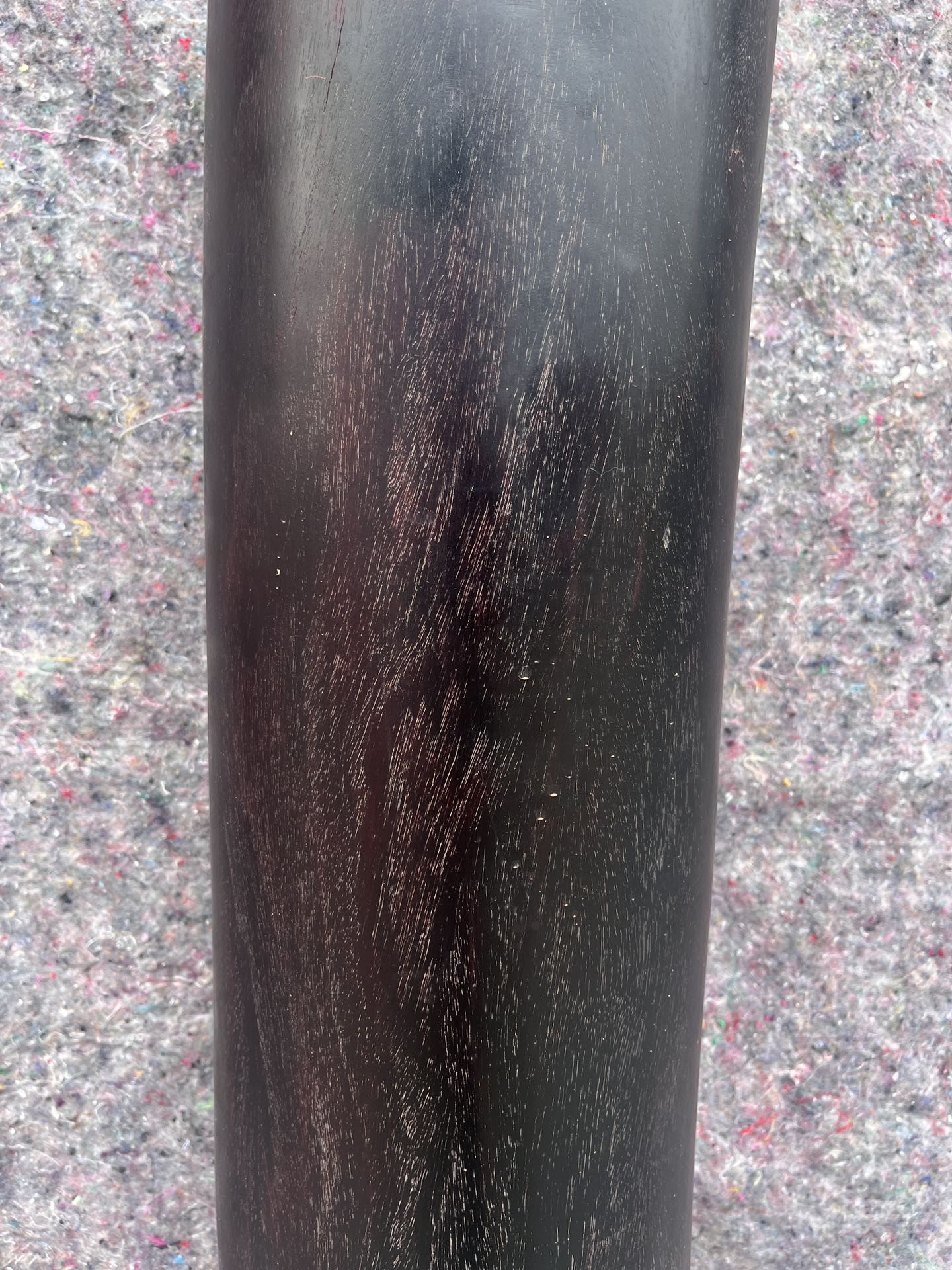 Qing Dynasty zitan wood hand-carved smooth polished pillars