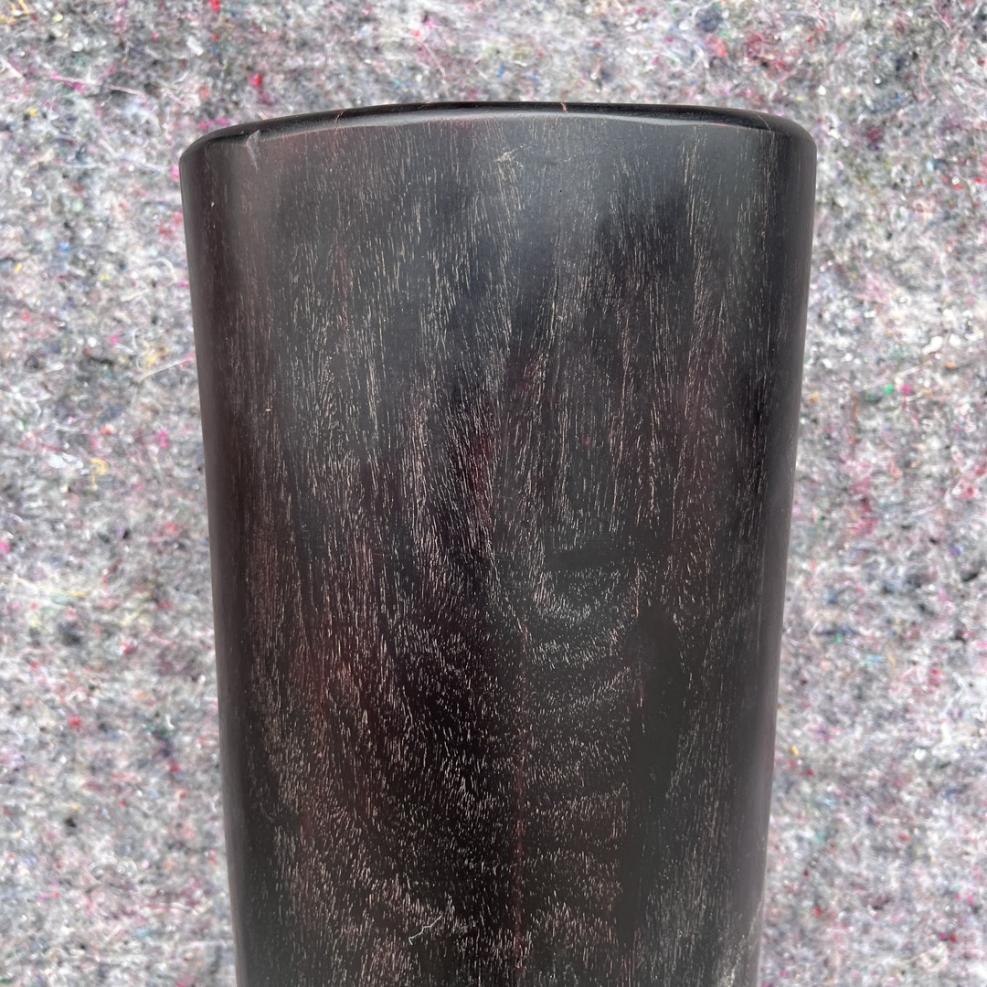 Qing Dynasty zitan wood hand-carved smooth polished pillars