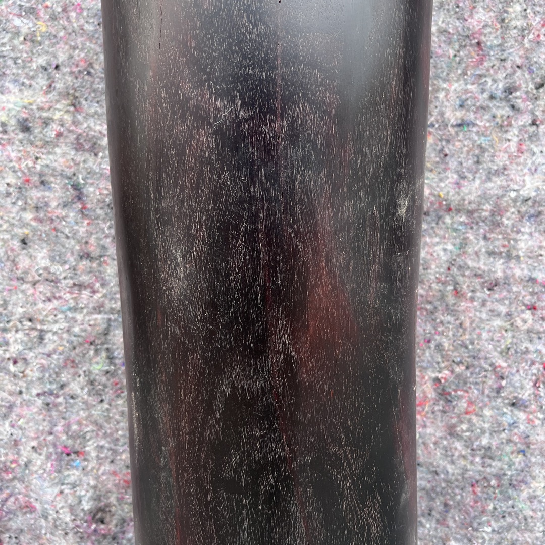 Qing Dynasty zitan wood hand-carved smooth polished pillars