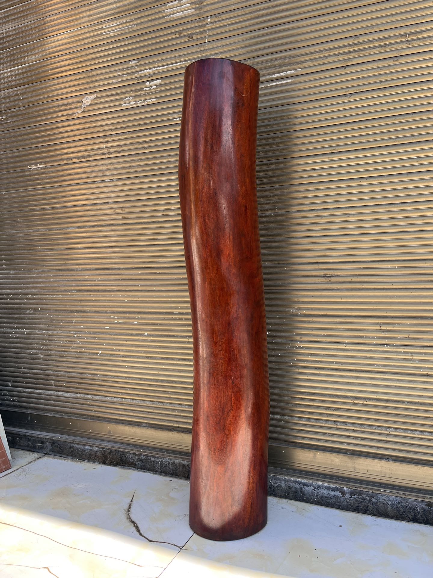 Qing Dynasty Mahogany wood hand-carved feng shui pillar