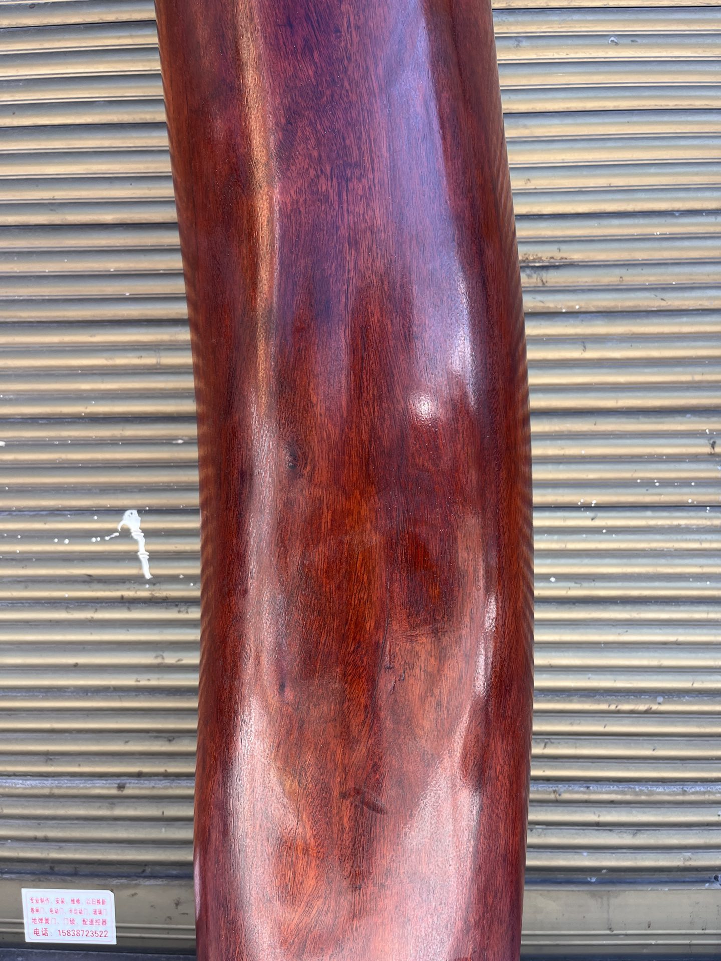 Qing Dynasty Mahogany wood hand-carved feng shui pillar