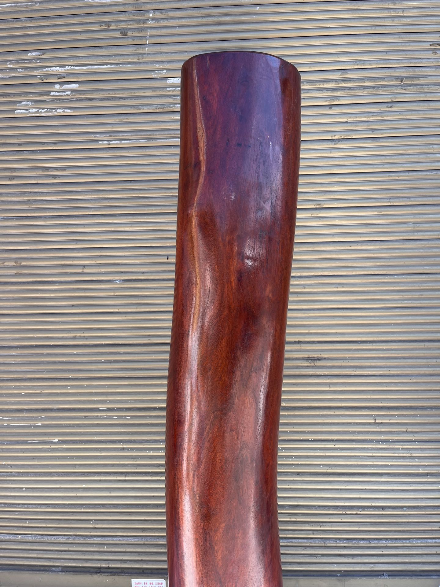 Qing Dynasty Mahogany wood hand-carved feng shui pillar