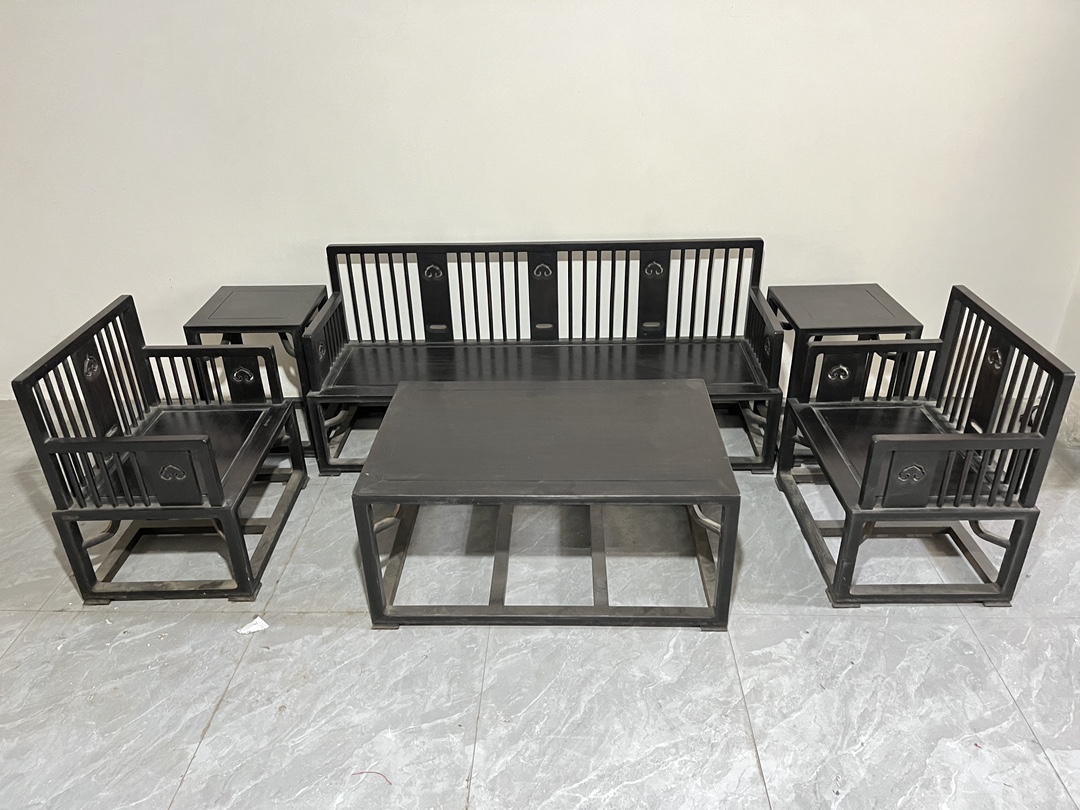 Qing Dynasty Rosewood smooth polishing Six-piece Tables and chair set
